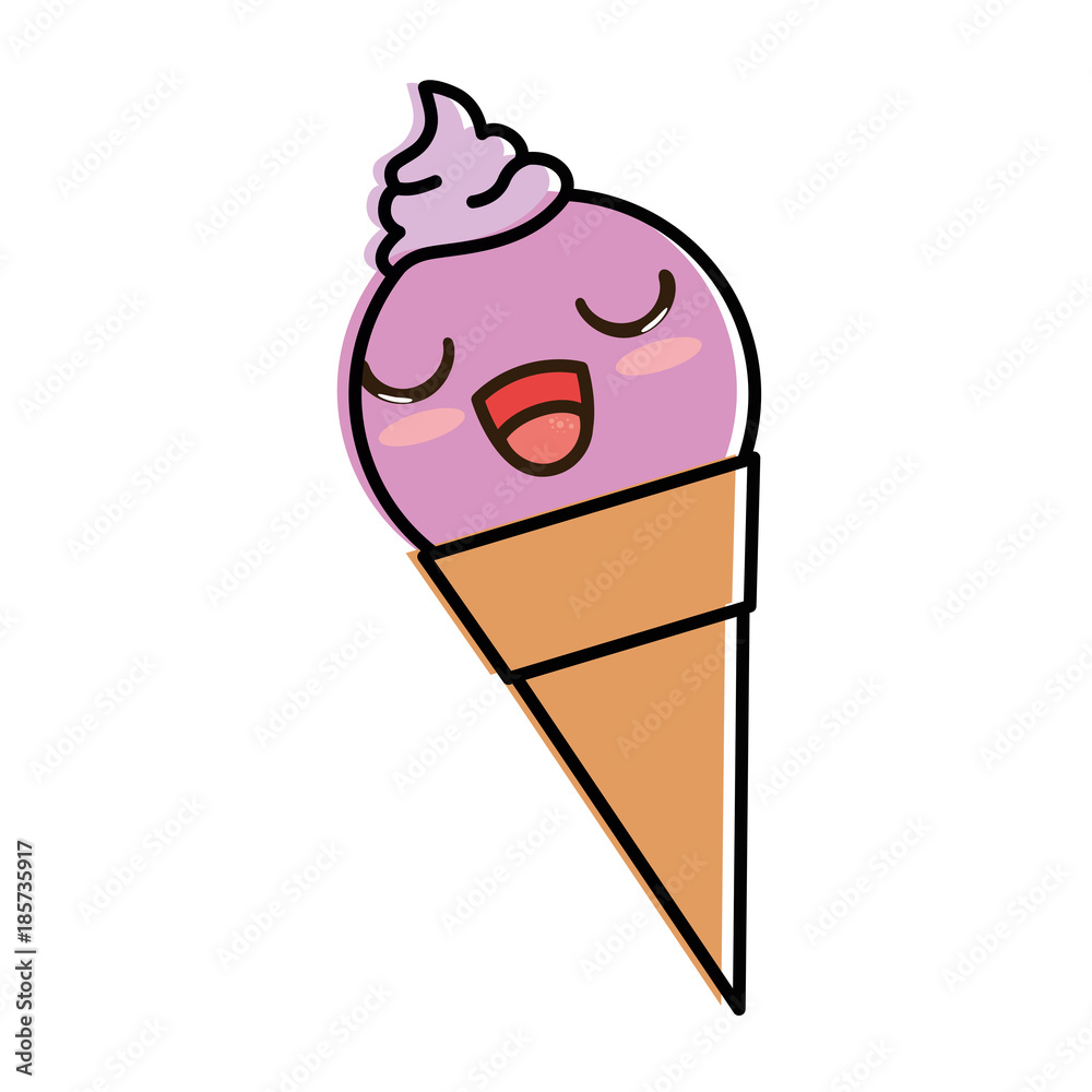 delicious ice cream kawaii character vector illustration design delicious ice cream kawaii character vector illustration design