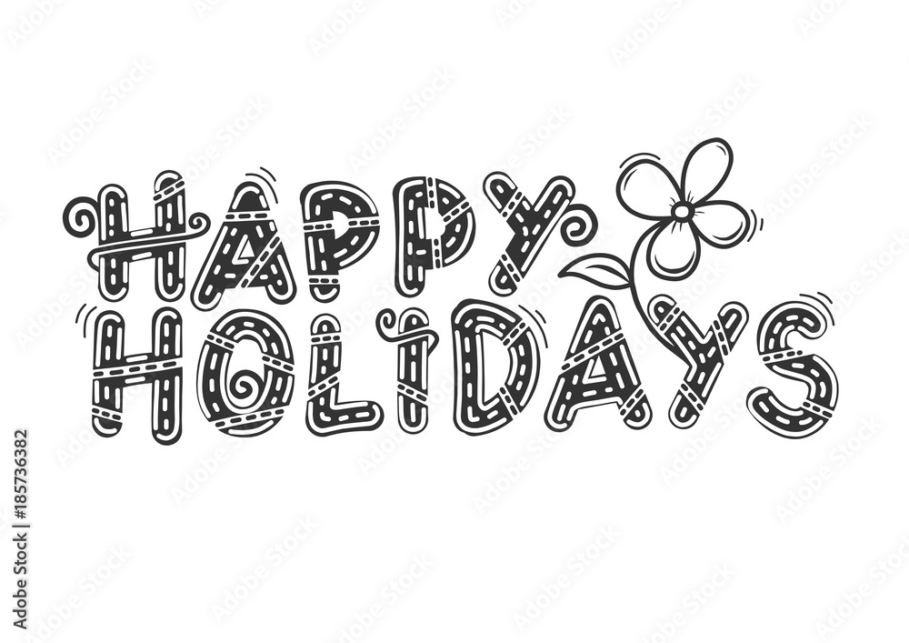 Inscription Happy Holidays Inscription Happy Holidays
