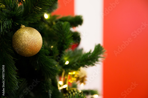Close up of christmas tree