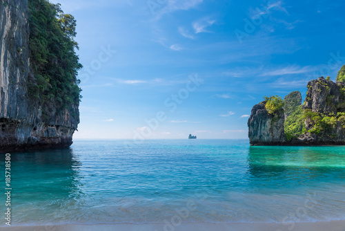 picture of a beautiful bay on the island of Hong, Thailand