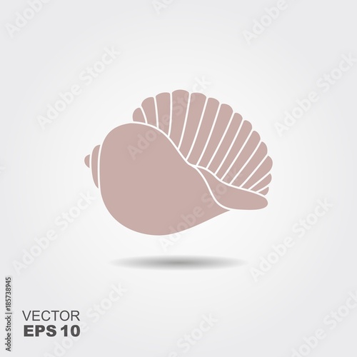 Silhouette of seashells.