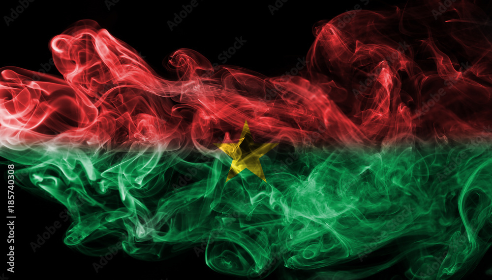 Obraz premium Burkina Faso smoke flag