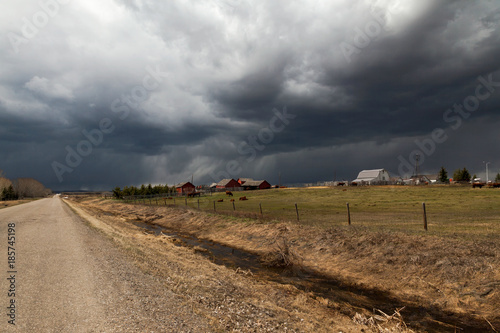 Storm over Alberta Farm