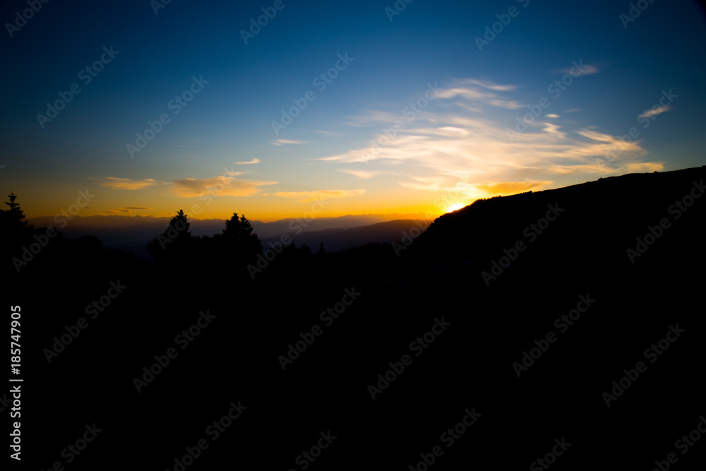 mountain landscape sunset