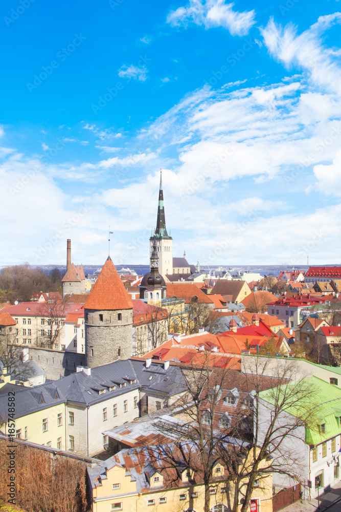 Beautiful view of the Kik-in-de-Kök Tower in Tallinn, Estonia on a sunny day Beautiful view of the Kik-in-de-Kök Tower in Tallinn, Estonia on a sunny day