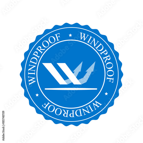 Wind resistant icon - vector illustration. Circle shape