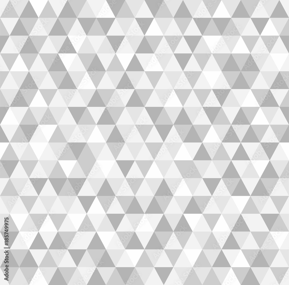 Seamless triangle pattern. Geometric abstract texture background. white and  gray color. Vector illustration Stock Vector