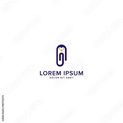 penguin and paperclip logo