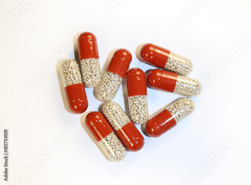 medical capsules with granules of medicine
