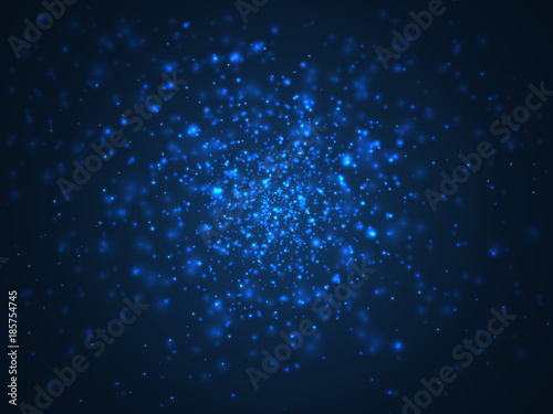 blue blur abstract background, sky with stars