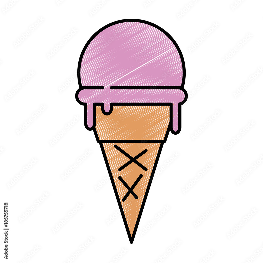 delicious ice cream icon vector illustration design