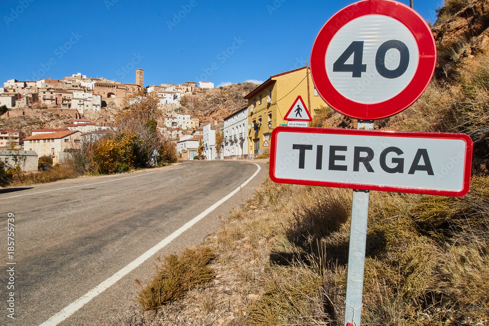 Tierga village of origin celtic situated in Zaragoza province, Spain