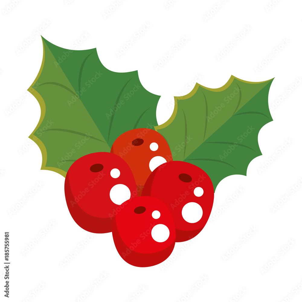 christmas leafs decorative icon vector illustration design christmas leafs decorative icon vector illustration design