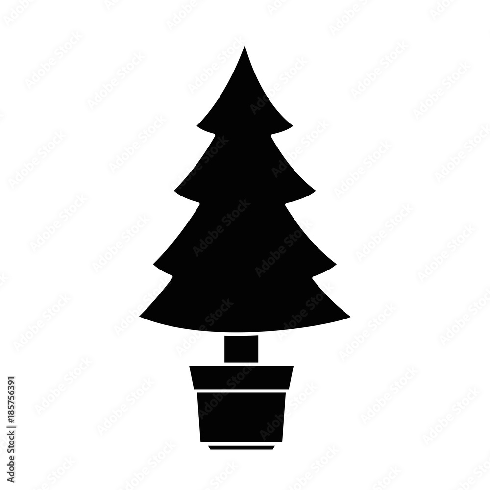 Fototapeta premium christmas tree isolated icon vector illustration design