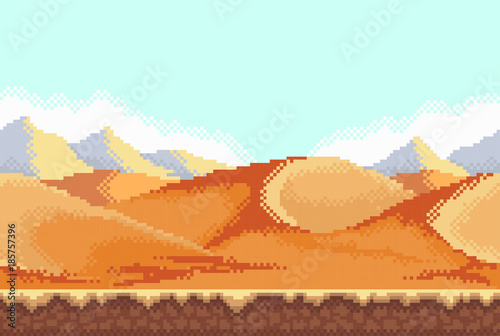 Fototapeta Pixel background. Desert.