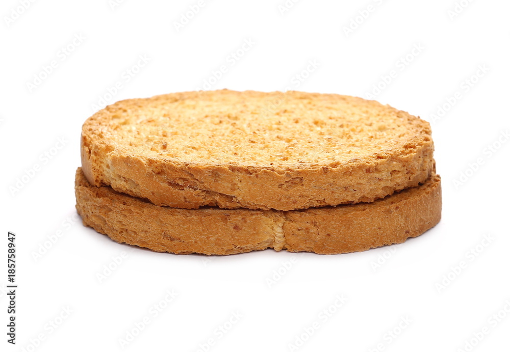 pile rusks with wholewheat flour, bread sliced isolated on white background pile rusks with wholewheat flour, bread sliced isolated on white background
