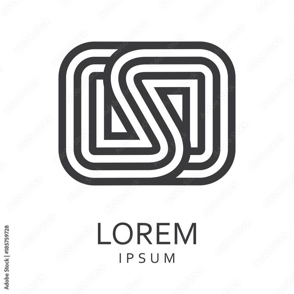 Black abstract logo Black abstract logo