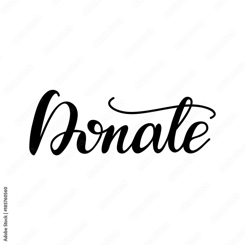 Lettering Donate. Vector illustration. Lettering Donate. Vector illustration.