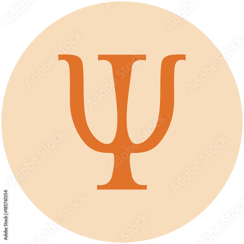 sign of psychology in the orange circle