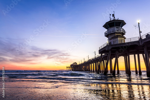 Huntington beach Pier at Sunset