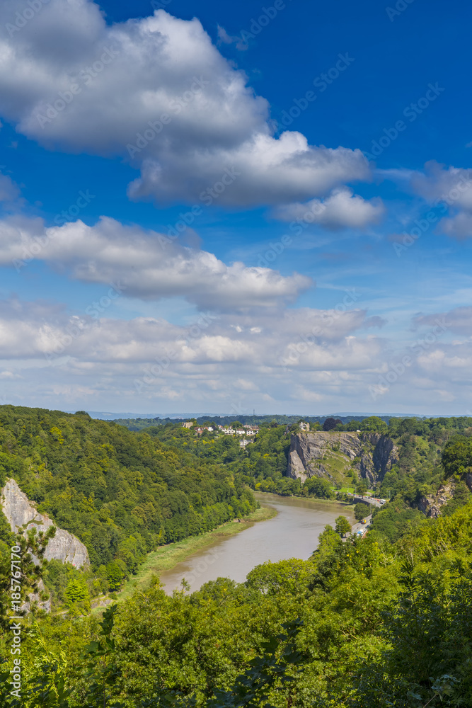View of Avon Gorge and the River Avon, Bristol, England, UK