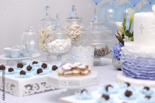 Fotografie decorated table for christening