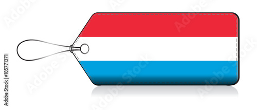 Luxembourg flag leble, Made in Luxembourger