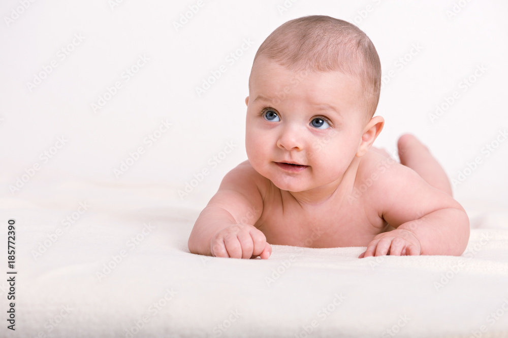 Close up portrait of cute caucasian baby boy Close up portrait of cute caucasian baby boy