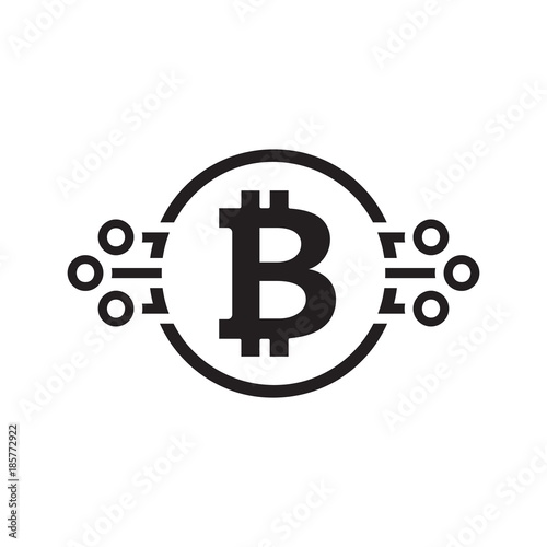 Bitcoin Cryptocurrency Icon.