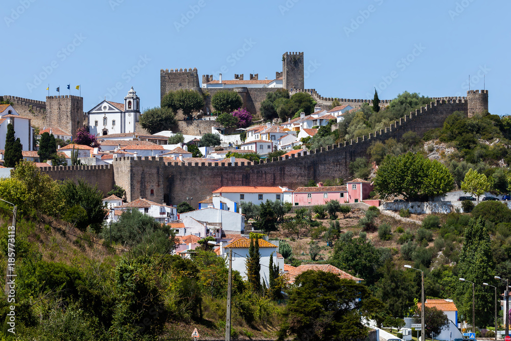 Castle of Obidos in the district of Leiria, Portugal.