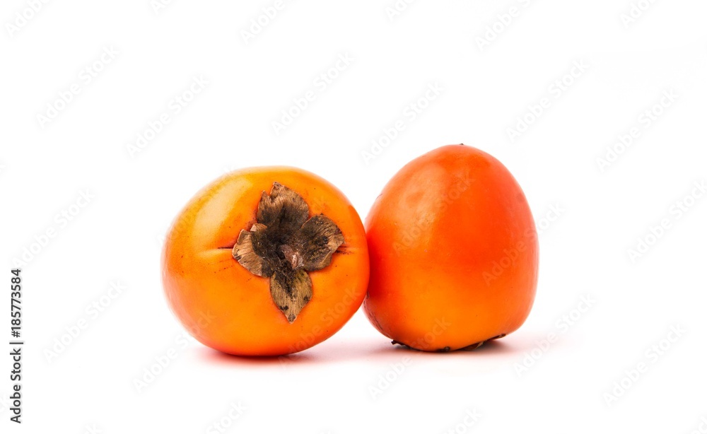 Persimmon fruit isolated on white background. Persimmon fruit isolated on white background.
