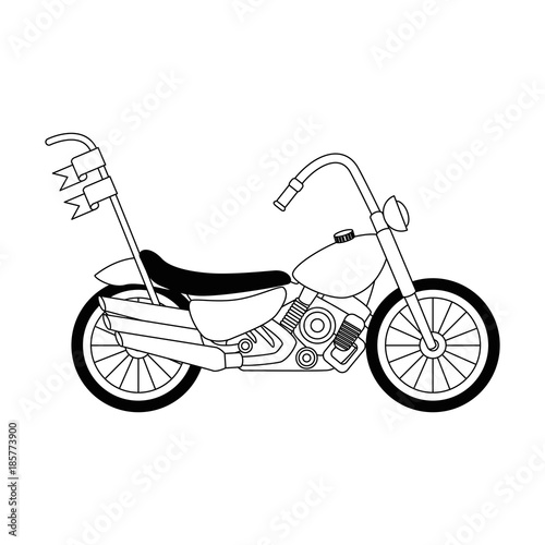 classic motorcycle vehicle icon vector illustration design