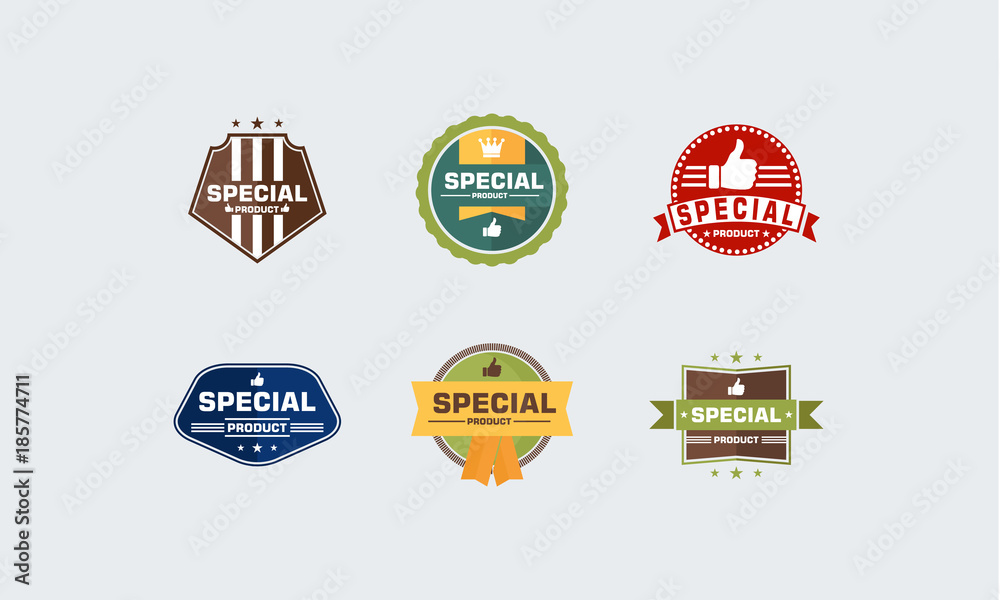 Set of Special Product Badge, Collection of Special Product Emblem vector