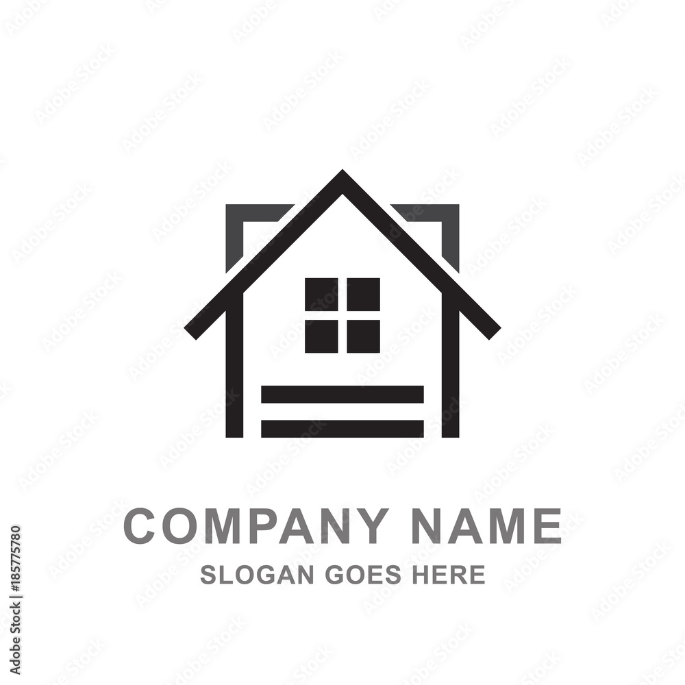 Real Estate Home Building Architecture Logo Vector Icon