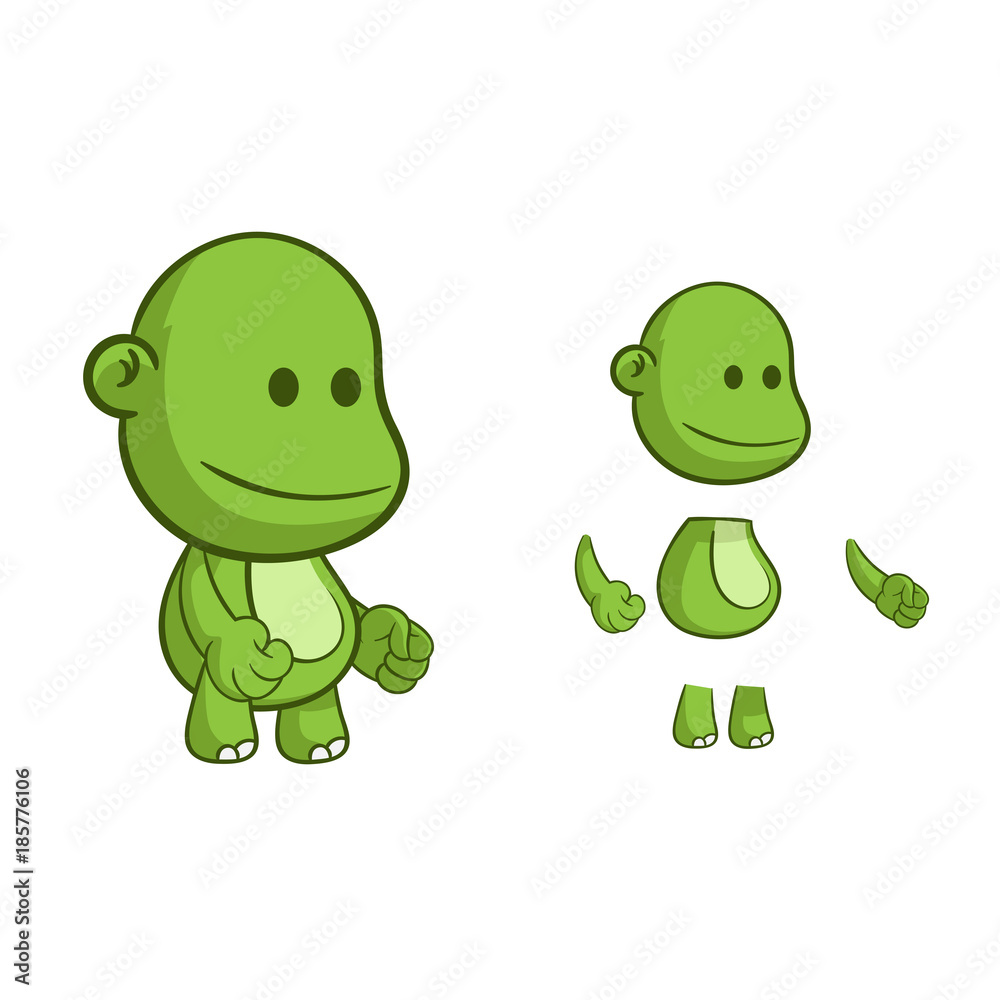 Obraz premium monster green animation part