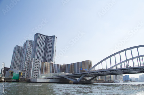 Kachidoki bridge and Sumida river © naoko