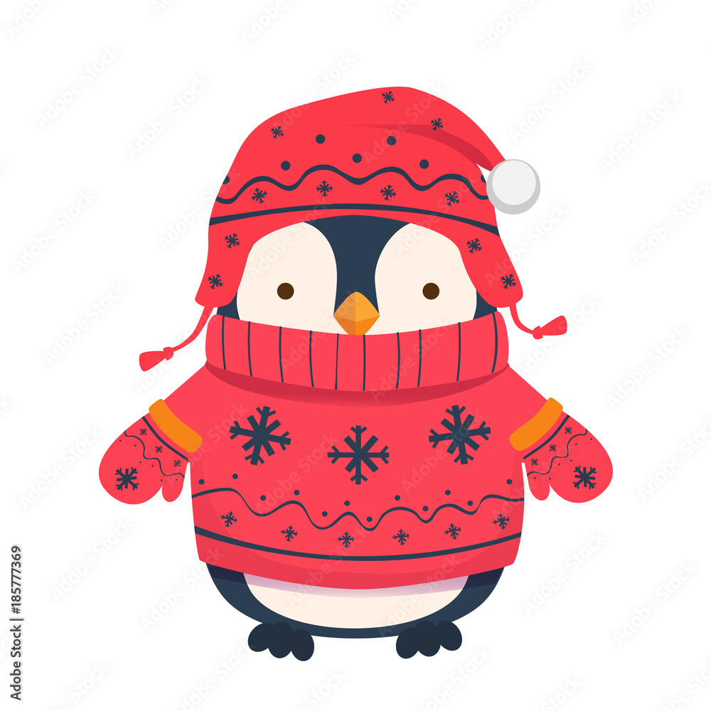 Fototapeta premium ilustracja kreskówka pingwina