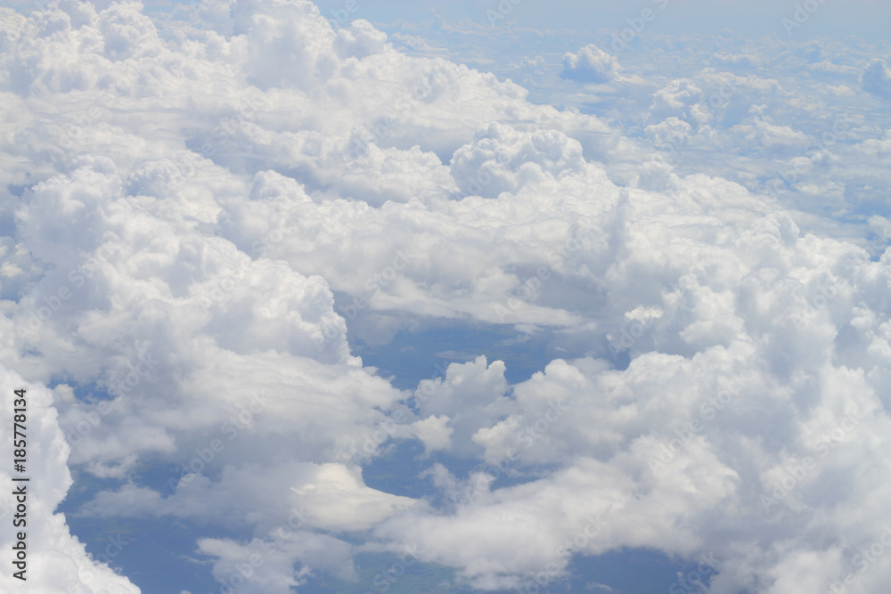 cloudscape. Blue sky and white cloud, a large cloud formation cloudscape. Blue sky and white cloud, a large cloud formation