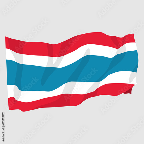 Vector illustration of Thailand flag sign symbol