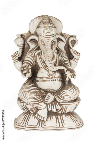 Beautiful Ancient Stone Figurine of Hindu God of Wisdom and Prosperity Ganesh  Ganapati- Elephant God .