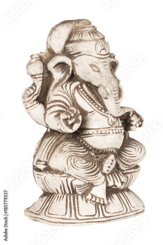 Beautiful Ancient Stone Figurine of Hindu God of Wisdom and Prosperity Ganesh (Ganapati- Elephant God).