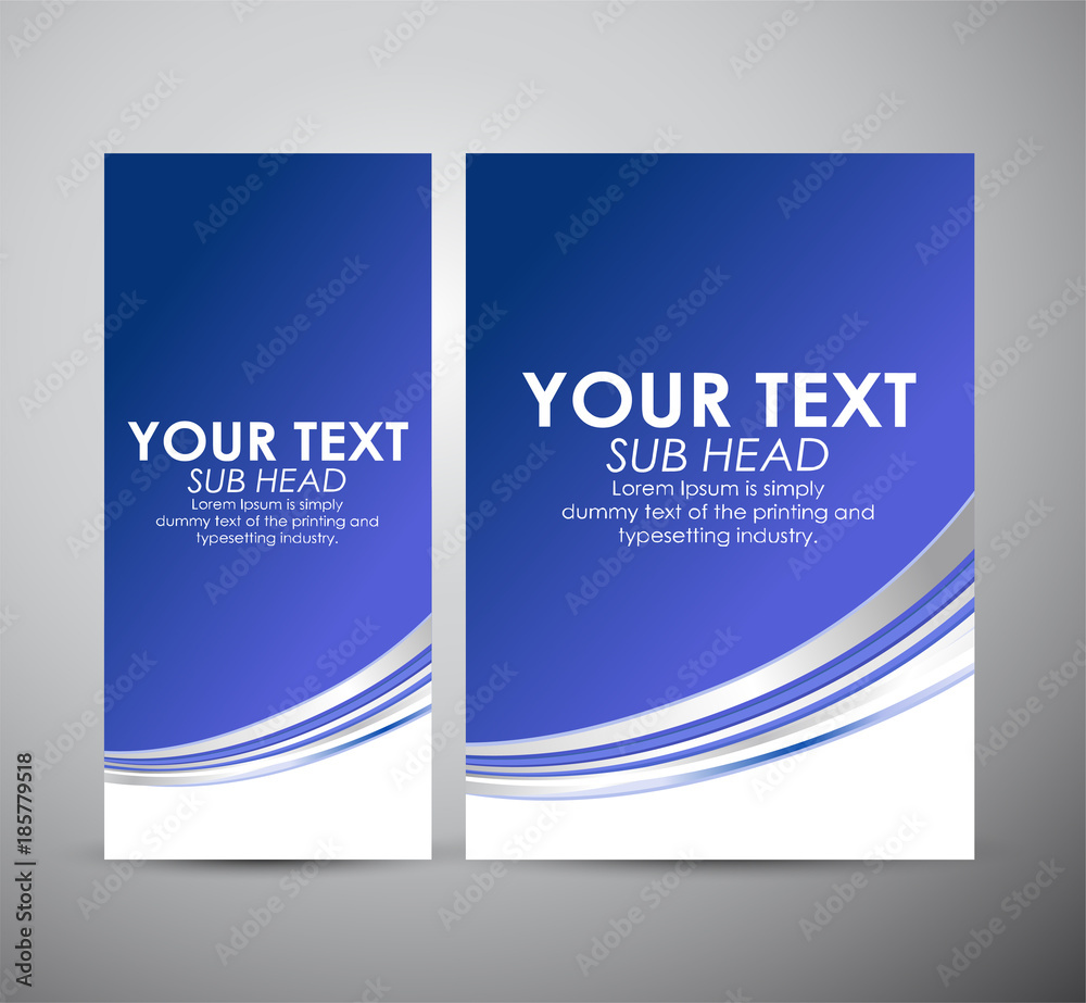 Fototapeta premium Brochure business design Abstract blue line pattern background. 