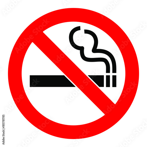 No smoking sign. Forbidden sign icon isolated on white background vector illustration