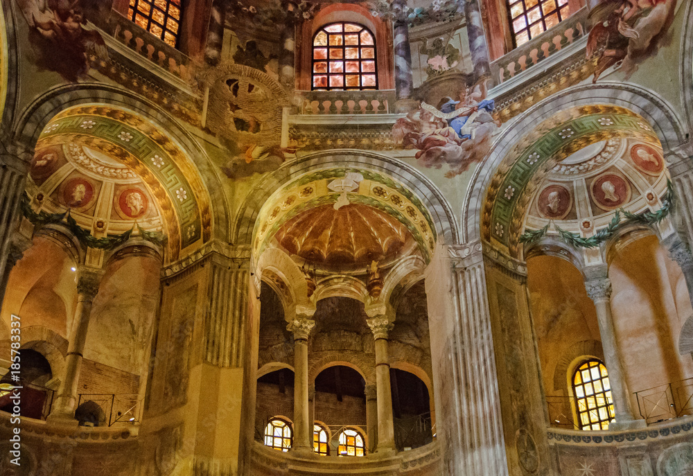 Gallery ambulatory of the Basilica of San Vitale - Ravenna, Italy