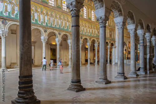 Inside the Basilica of Sant Apollinare Nuovo - Ravenna, Italy