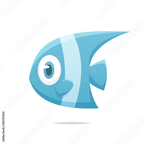 Cartoon angelfish vector