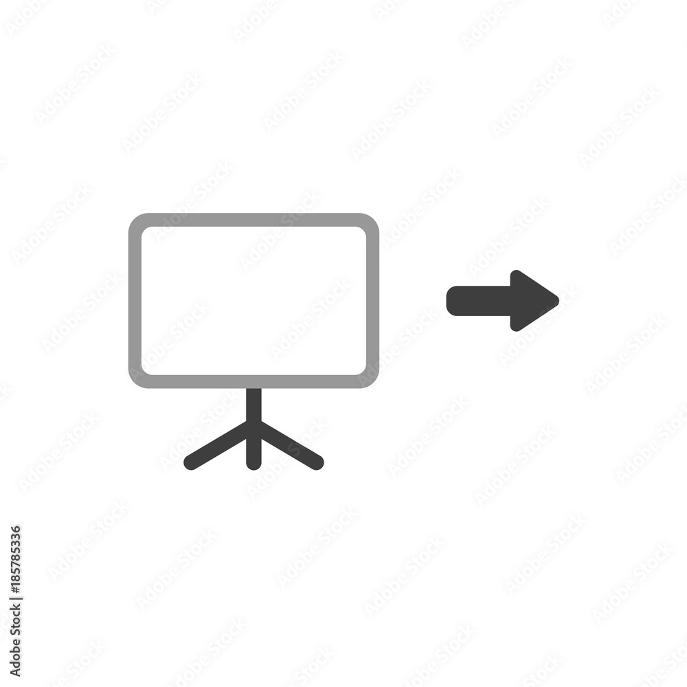 Flat design vector concept of blank presentation chart Flat design vector concept of blank presentation chart