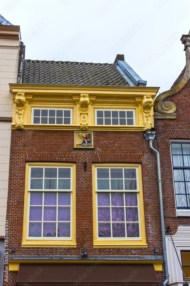Obraz premium The historic house in the center of Utrecht, Holland