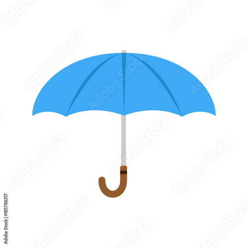 Umbrella blue vector icon