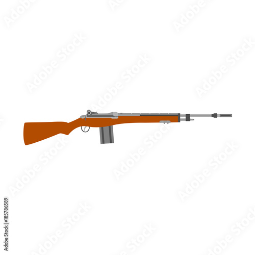 Military infantry rifle vector